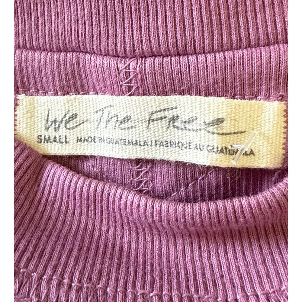 NEW FREE PEOPLE WE THE FREE PURPLE KATE RIBBED TANK TOP SHIRT SZ S